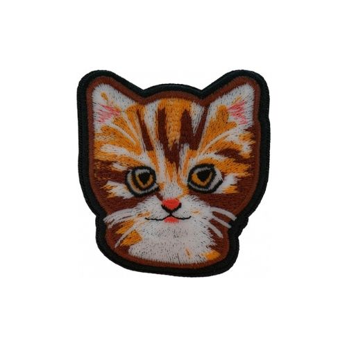 Sweet Kitty Cat Embroidered Patch front product view
