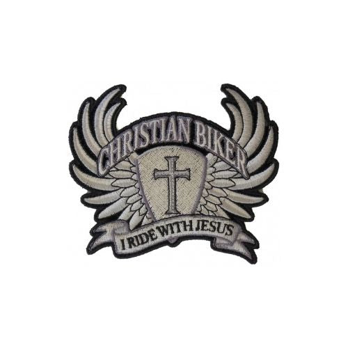 I Ride with Jesus Small Embroidered Patch product image 1