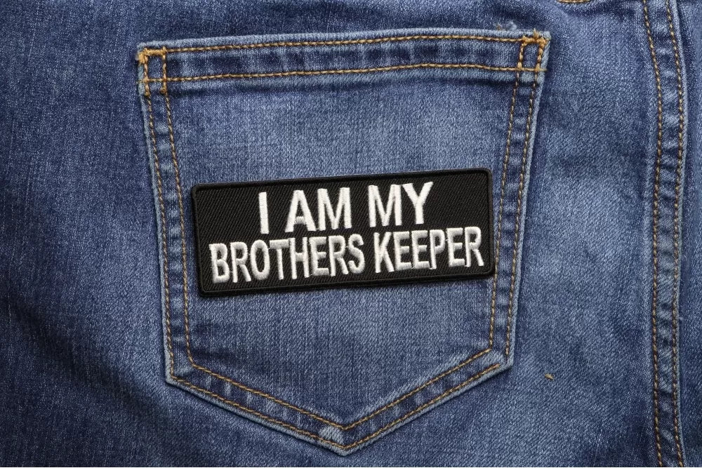 I Am My Brother's Keeper Patch - A Symbol of Loyalty and Brotherhood (4 x 2 Inches)