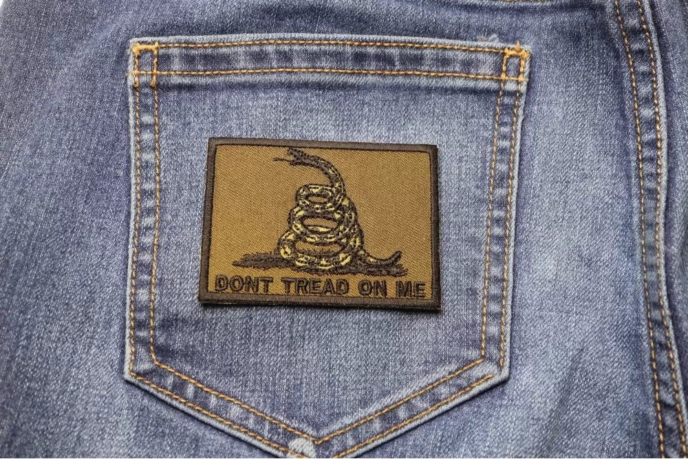 Don't Tread on Me Gadsden Flag Embroidered Patch actual product photo 5