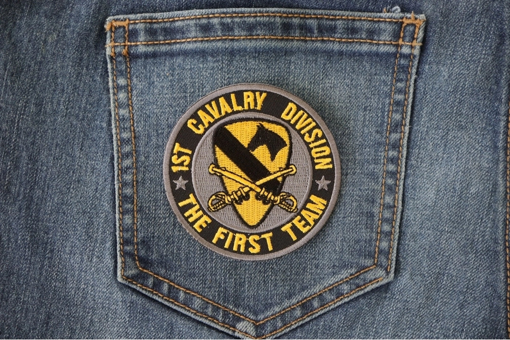 1st Cavalry Division Embroidered Patch stitching detail