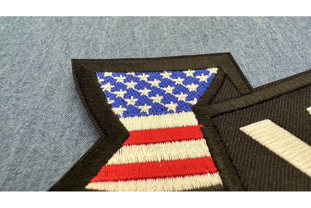 Veteran American Flag Bottom Rocker Embroidered Patch product image 5