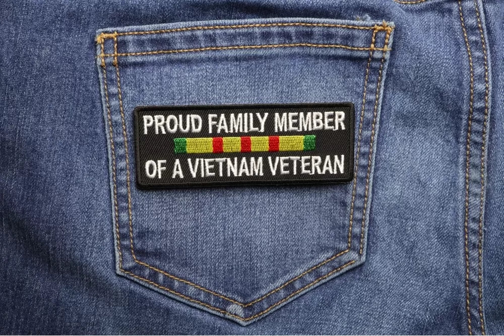 Proud Family Vietnam Vet Embroidered Patch stitching detail