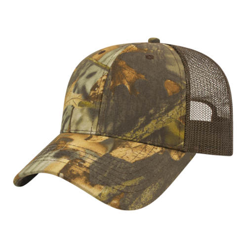 Camouflage Trucker Hat with Mesh Panel