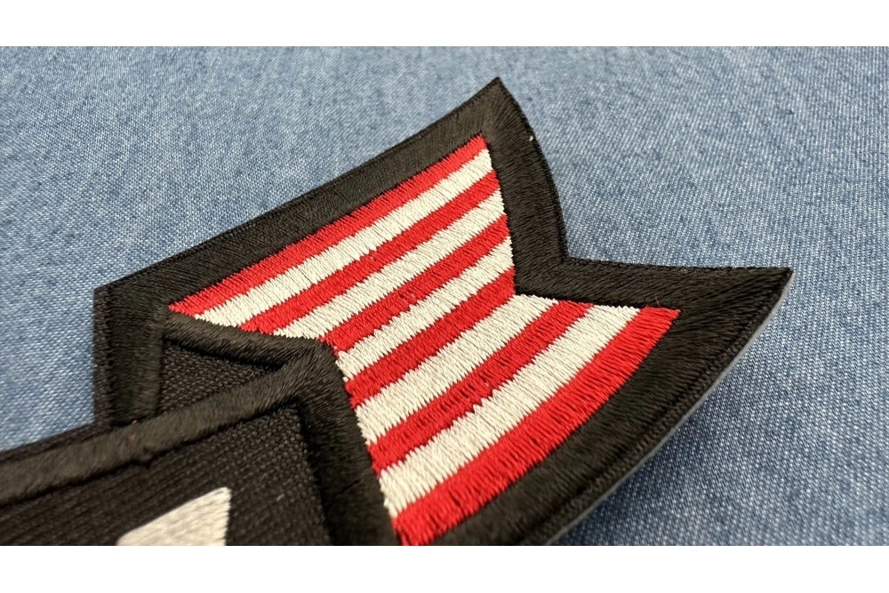 Bottom Rocker Patch Clear Veteran Patch - American Flag Bottom Rocker ( 4 x 4 inche )