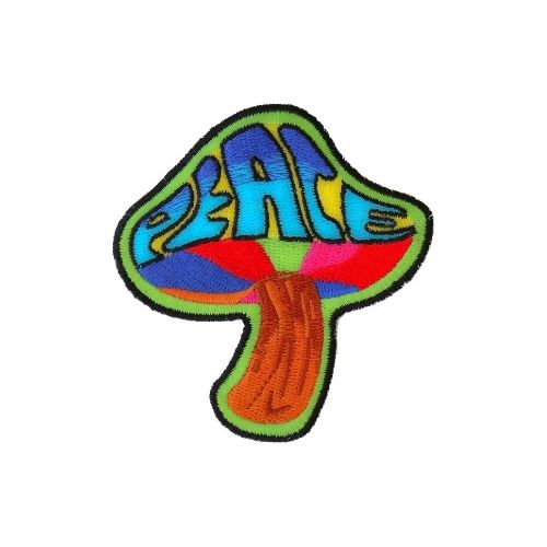 Peace Mushroom Embroidered Patch product image 1