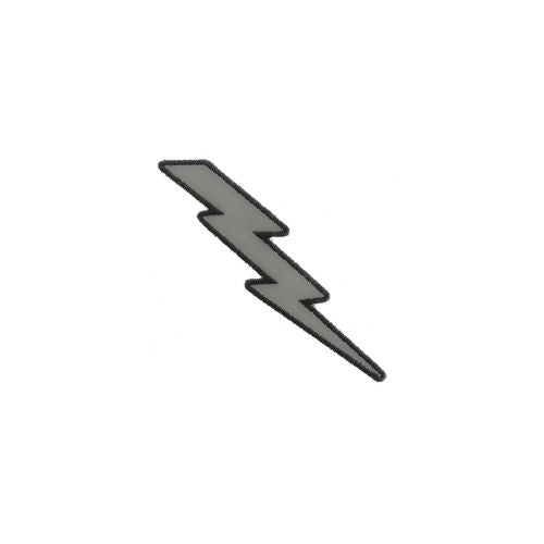 Reflective Lightning Bolt Right Embroidered Patch front product view