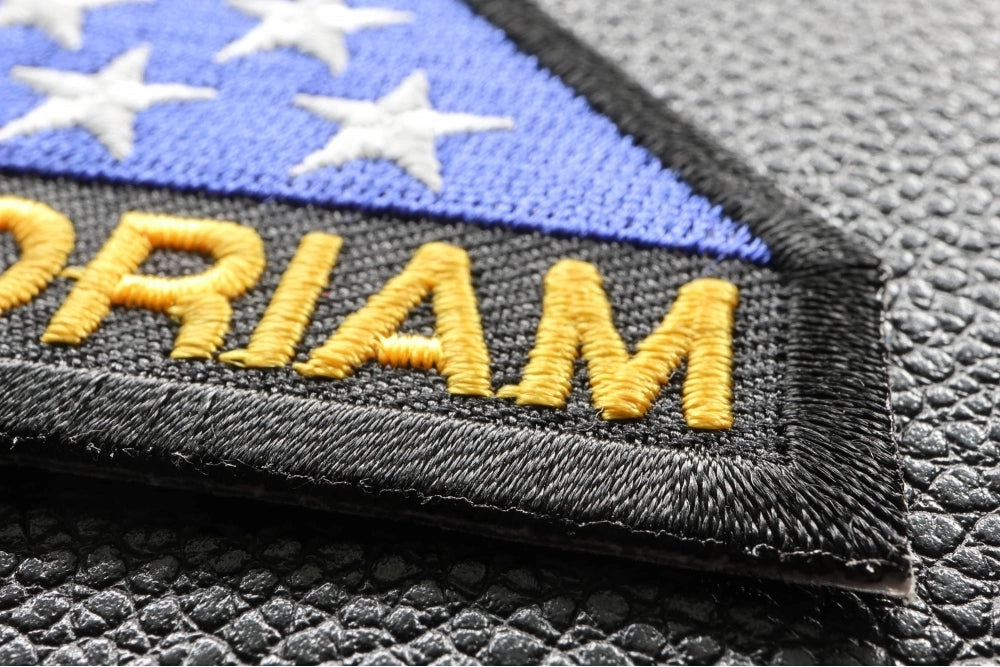 In Memoriam Folded Flag Patch ( 3.5 x 2 inches )