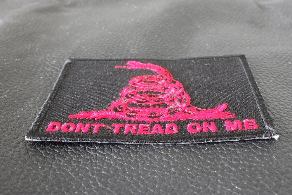 Don't Tread On Me Gadsden Flag Patch (Red Over Black) ( 3 x 2.25 inches )
