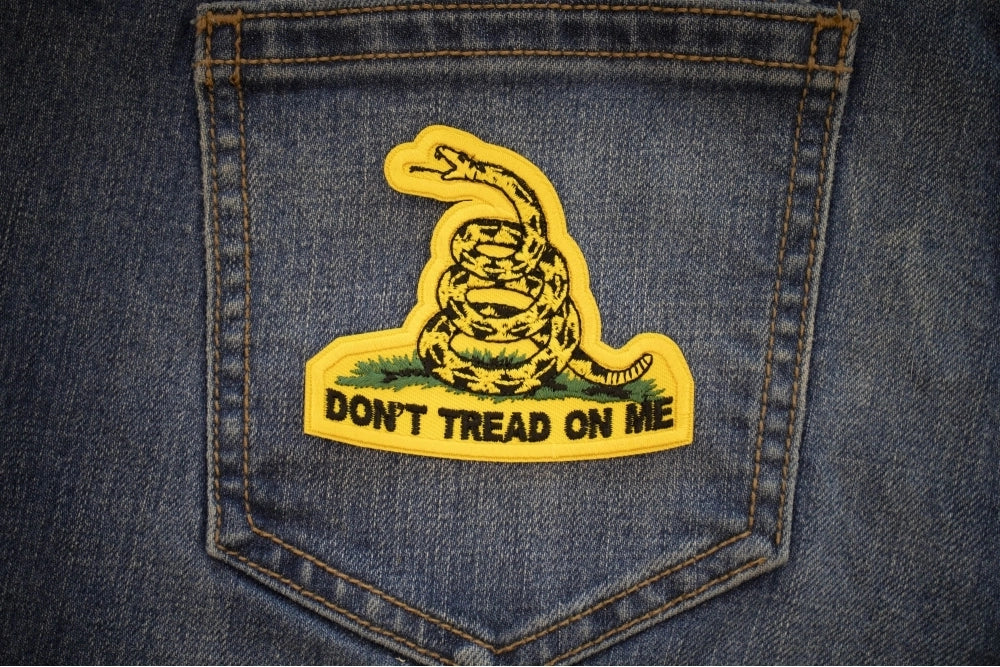 Don't Tread on Me Small Embroidered Patch actual product photo 7