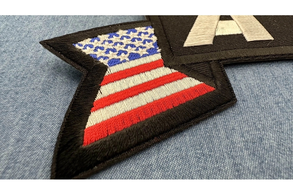 Army Large U.S. Flag Rocker Patch ( 5x 3 inches )