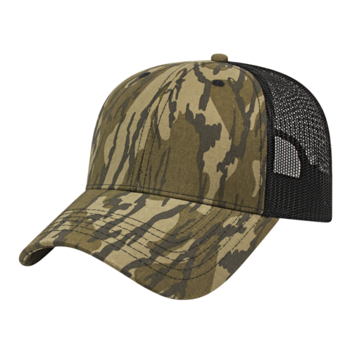 Camouflage Trucker Hat with Mesh Panel