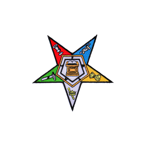 Eastern Star Mason Patriotic Embroidered Patch product image 1