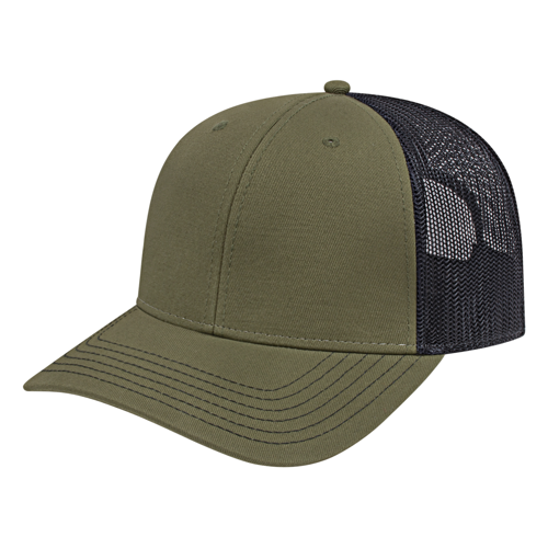 Color Block Trucker Hat with Mesh Back