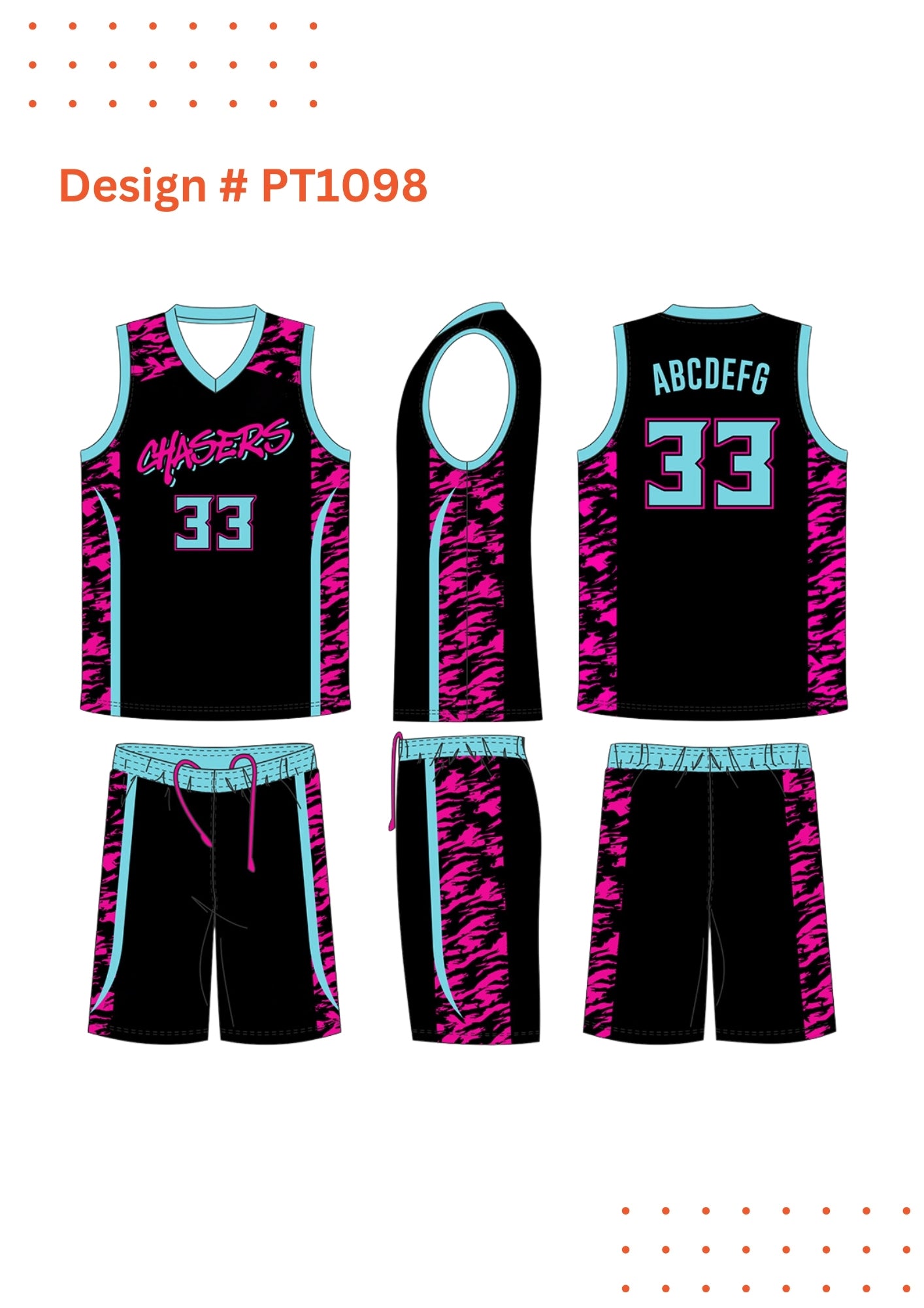 Custom Basketball Uniforms – Mockup Designs