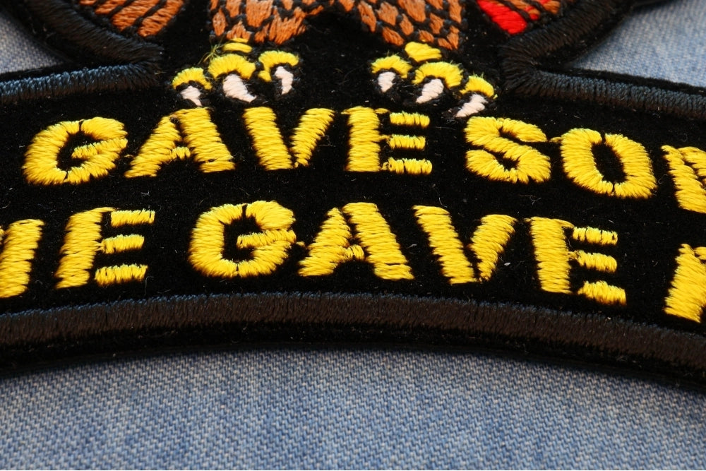 US POW MIA Upwing Eagle Rocker Small Patch ( 4 x 5 inche )