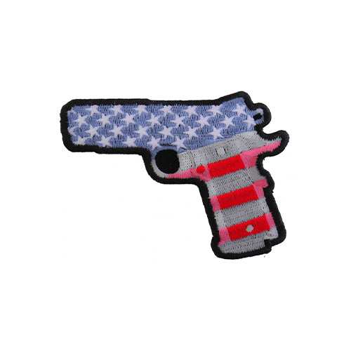 9mm Gun American Flag Embroidered Patch