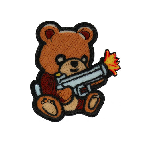 Armed Bear Machine Gun Embroidered Patch