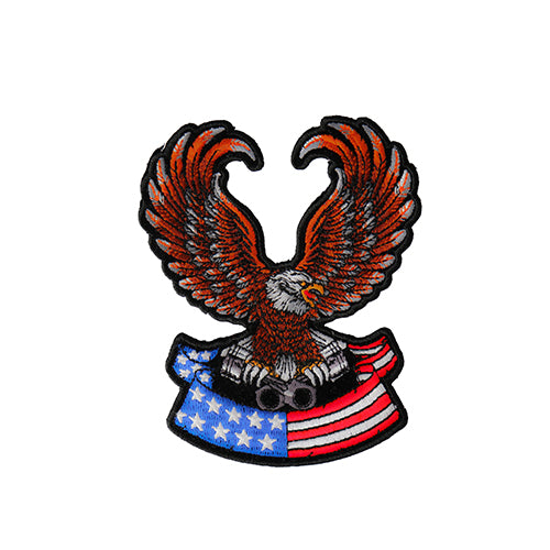 Brown Eagle Embroidered Patch