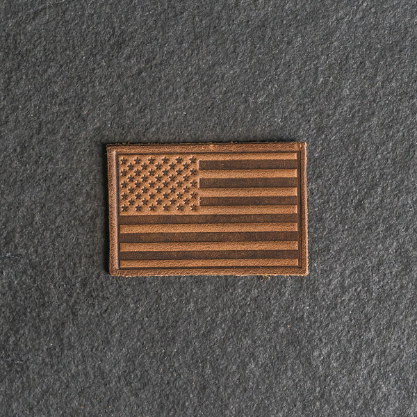 American Flag Leather Patches