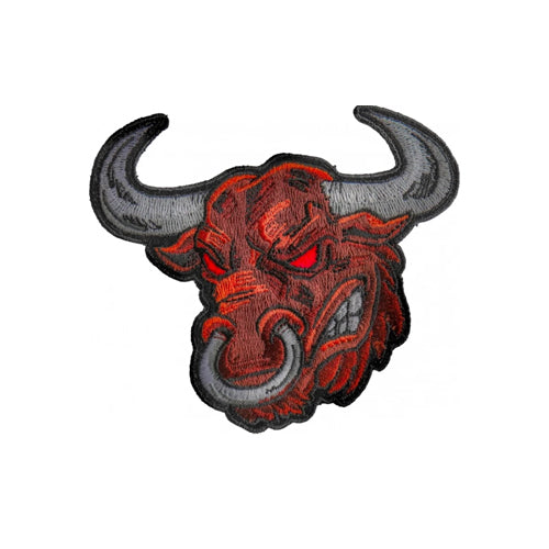 Angry Bull Embroidered Patch front product view