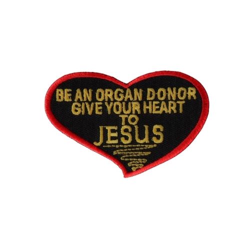 Give Your Heart to Jesus Embroidered Patch product image 1