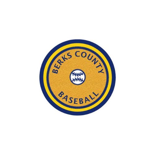Berks County Yellow Baseball Patch - Bright and Bold Team Spirit ( 4x 4 Inches )