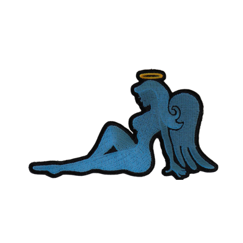 Blue Angel Girl Embroidered Patch