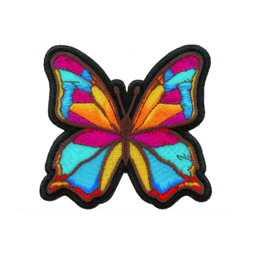Butterfly embroidered patch front product view