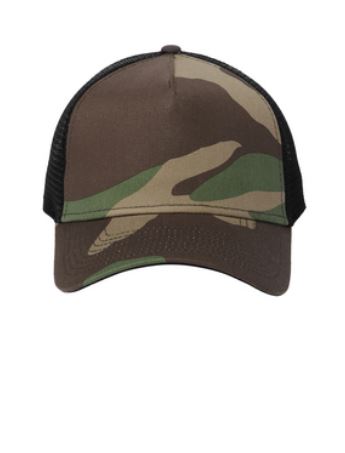 Snapback Trucker Cap - Camo/Black