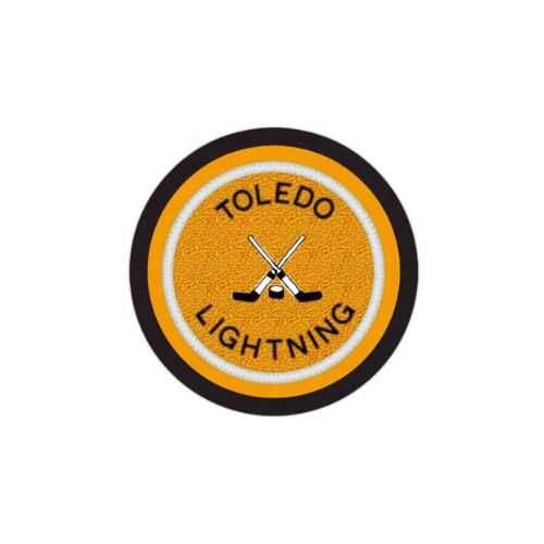 Circle Shape Ice Hockey Patch Chenille Patches - Cool Design for Hockey Fans( 4 x 4  Inche)