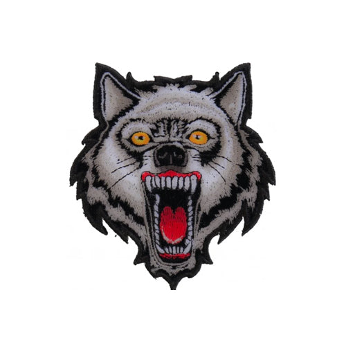 Classic Wolf Embroidered Patch front product view