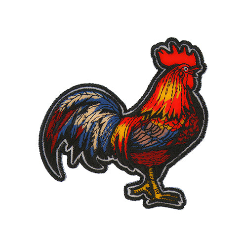 Cock Rooster Embroidered Patch front product view