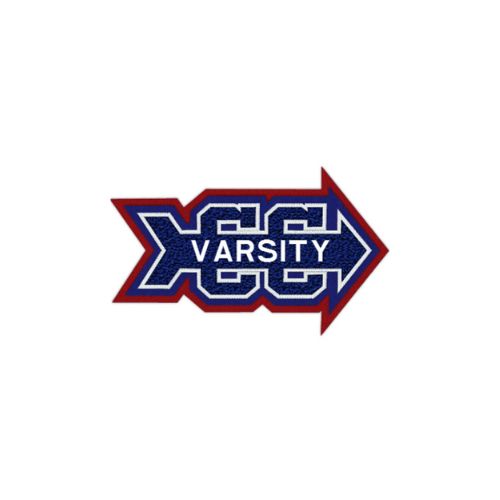 Crossed Country Patch Chenille Patches - Striking Blue for a Dynamic Appeal ( 3  x 2 Inches )