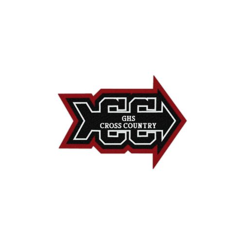 Crossed Country Patch Chenille Patches - Bold Black Design for a Timeless Look ( 3  x 2 Inches )