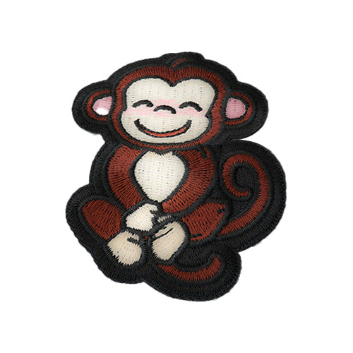 Cute Monkey Embroidered Patch front product view