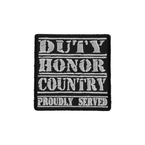 Duty Honor Country Patch - A Proud Emblem of Patriotism (3 x 2.5 Inches)