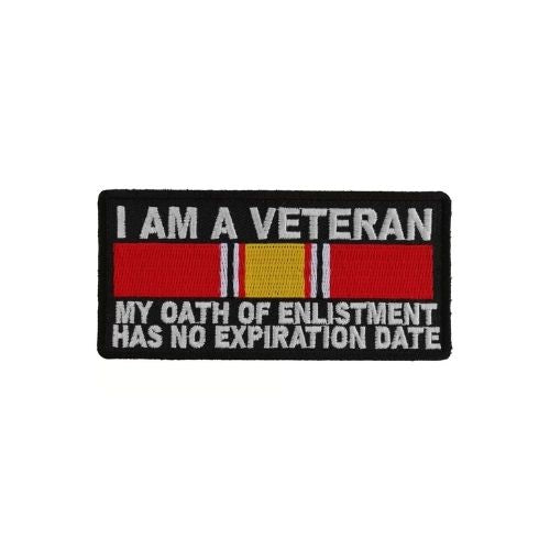 Veteran Oath No Expiration Embroidered Patch