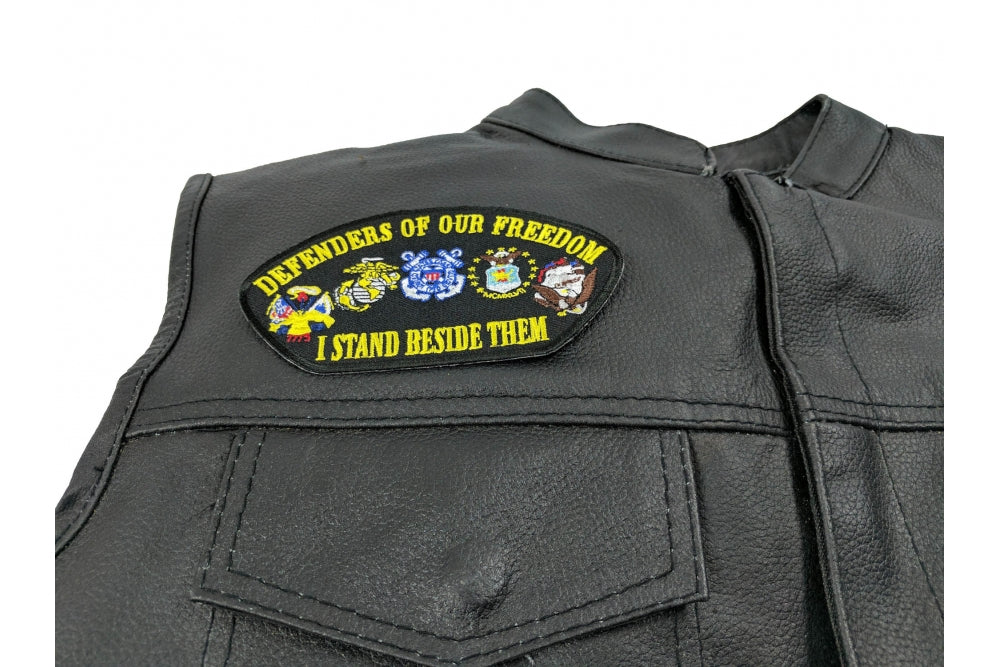 Defenders of Our Freedom Patch: I Stand Beside Them ( 5 x 2.75 inches )
