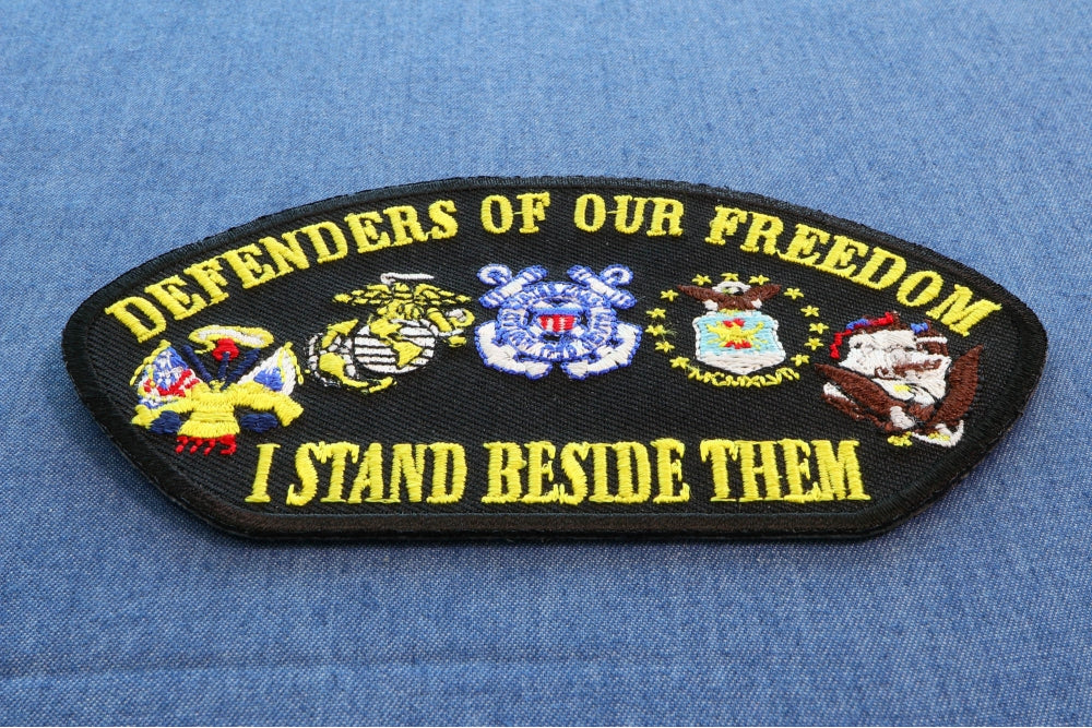 Defenders of Our Freedom Patch: I Stand Beside Them ( 5 x 2.75 inches )
