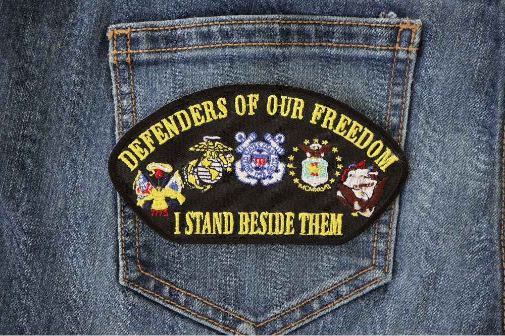 Defenders of Our Freedom Patch: I Stand Beside Them ( 5 x 2.75 inches )