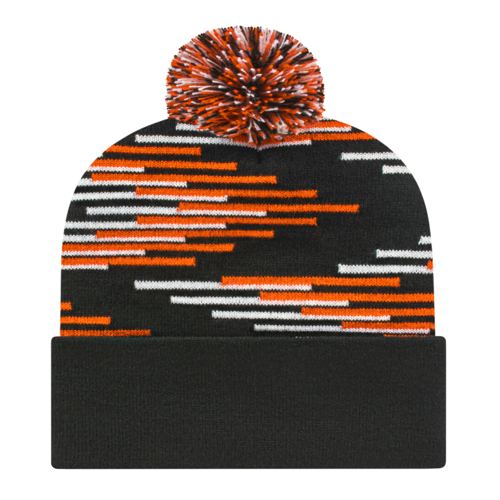 Bar Knit Cap with Cuff