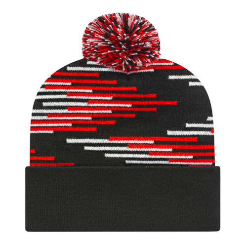 Bar Knit Cap with Cuff