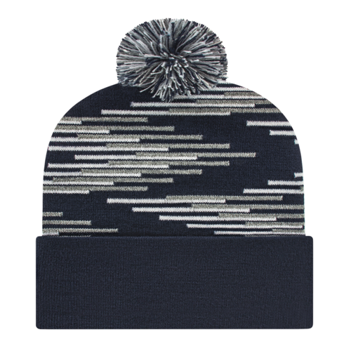 Bar Knit Cap with Cuff