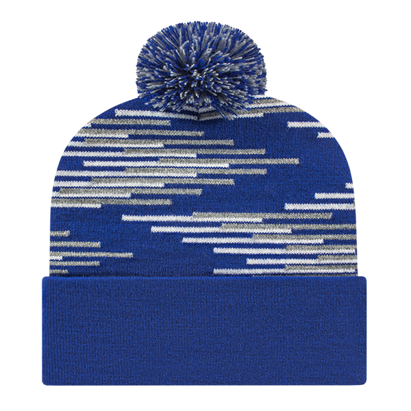 Bar Knit Cap with Cuff