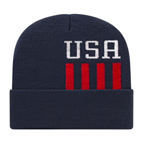 Patriotic Knit Cap with Cuff