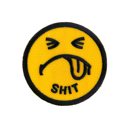 Shit Happens Patch – Humorous Embroidered Iron-On Patch for Jackets & Gear ( 3.5 x 2 inche )