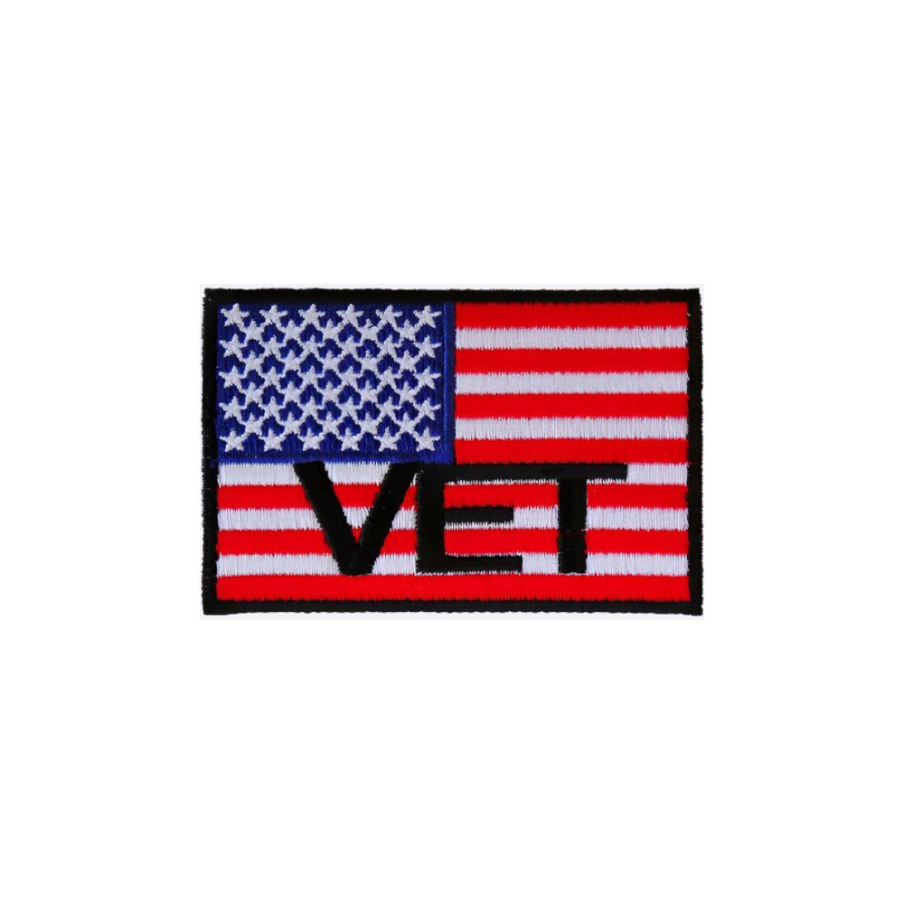 American Flag Veteran Embroidered Patch