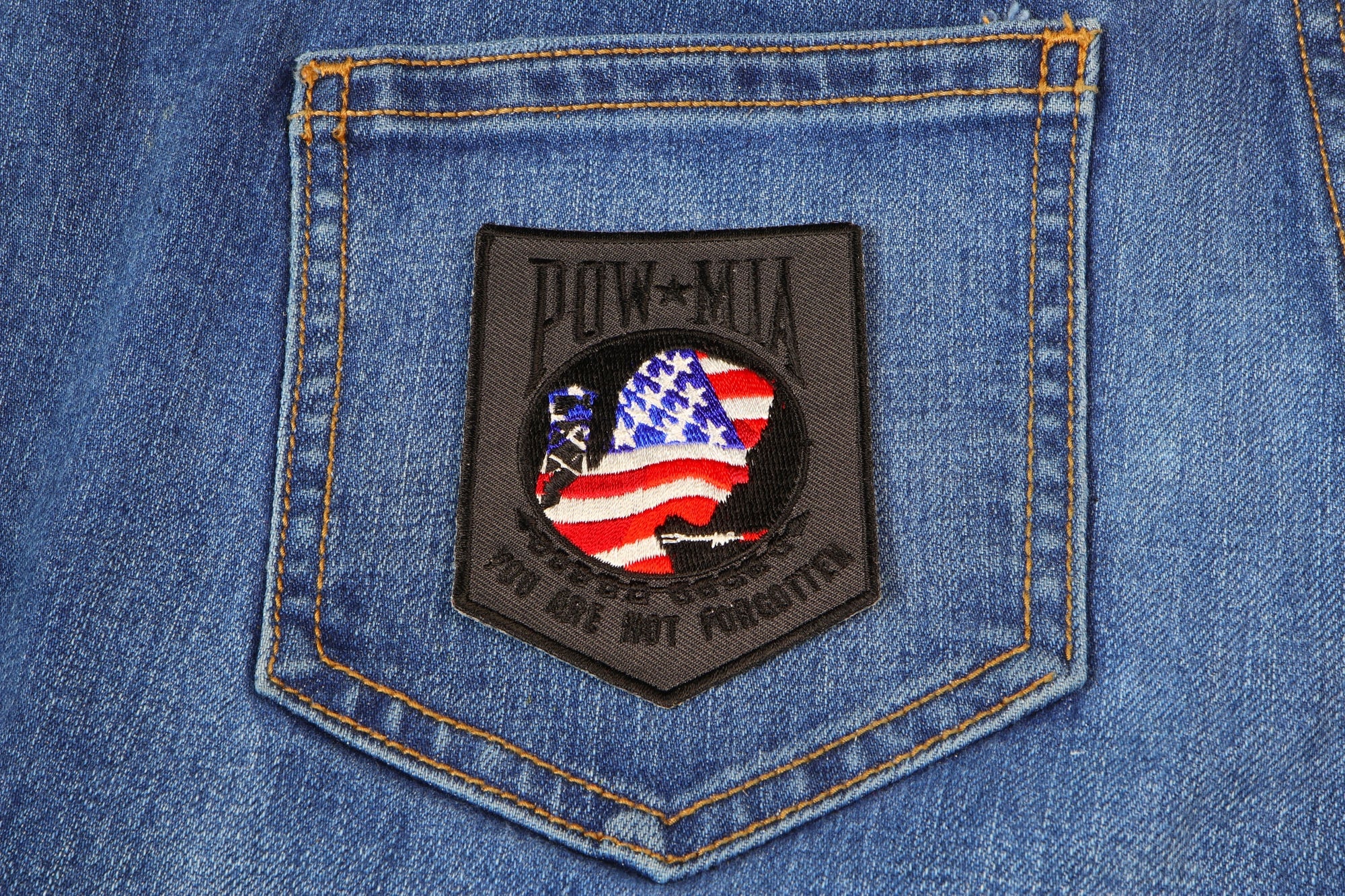 American Flag POW MIA ( 2.5 x 3.25 inches )
