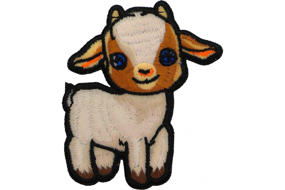 Baby Goat Embroidered Patch front product view